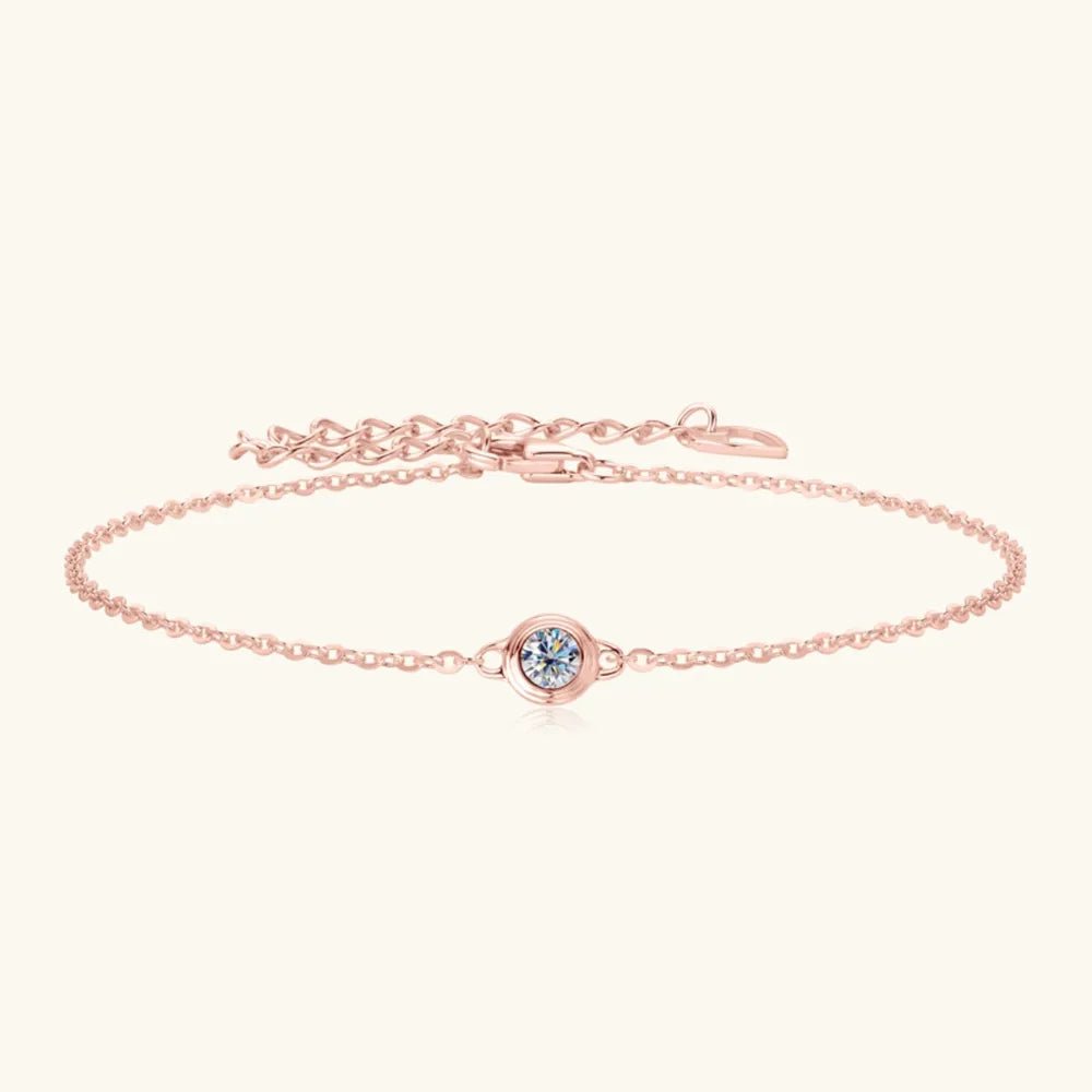 Inlaid Moissanite 925 Sterling Silver Bracelet - Samuels Jewelers