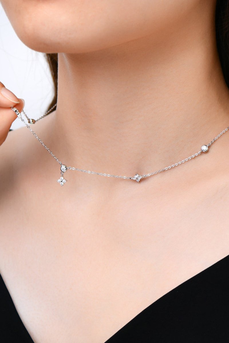 Moissanite 925 Sterling Silver Necklace - Samuels Jewelers