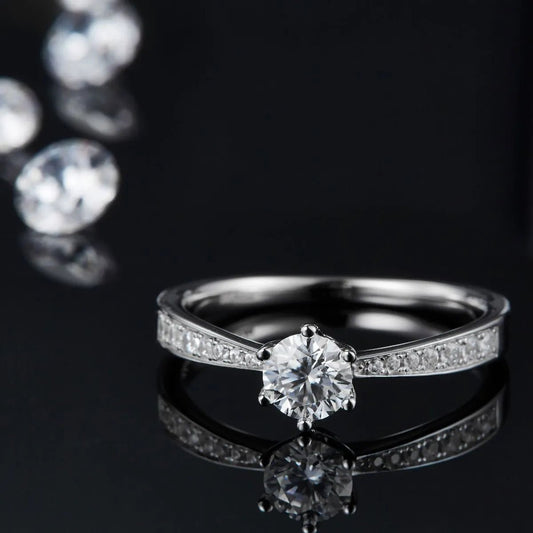 Moissanite 925 Sterling Silver Ring - Samuels Jewelers