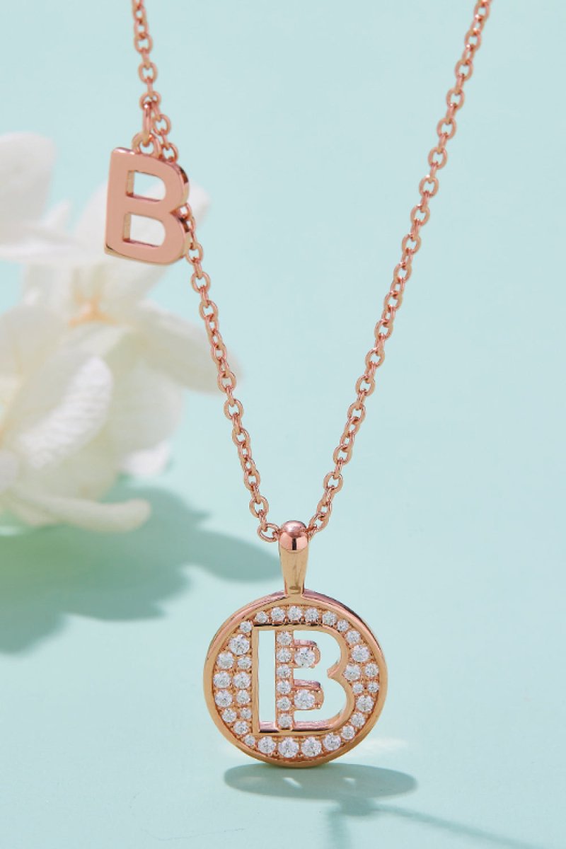 Moissanite A to J Pendant Necklace - Samuels Jewelers