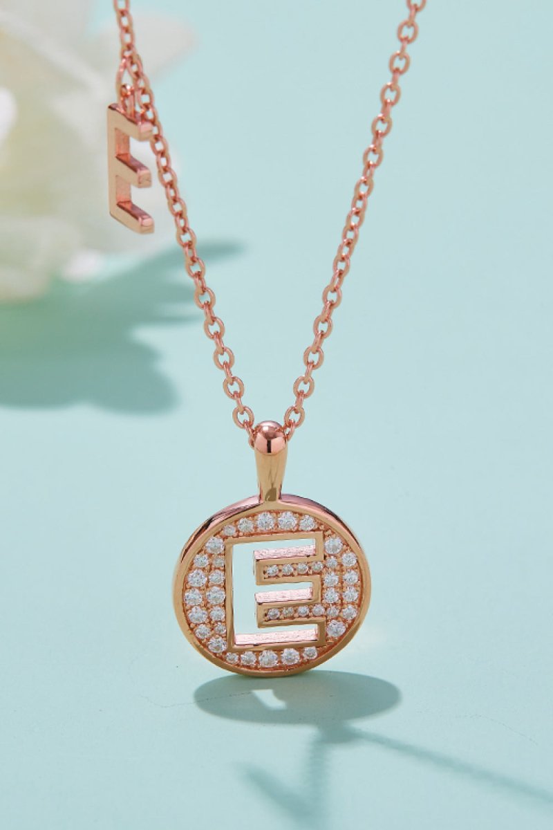 Moissanite A to J Pendant Necklace - Samuels Jewelers