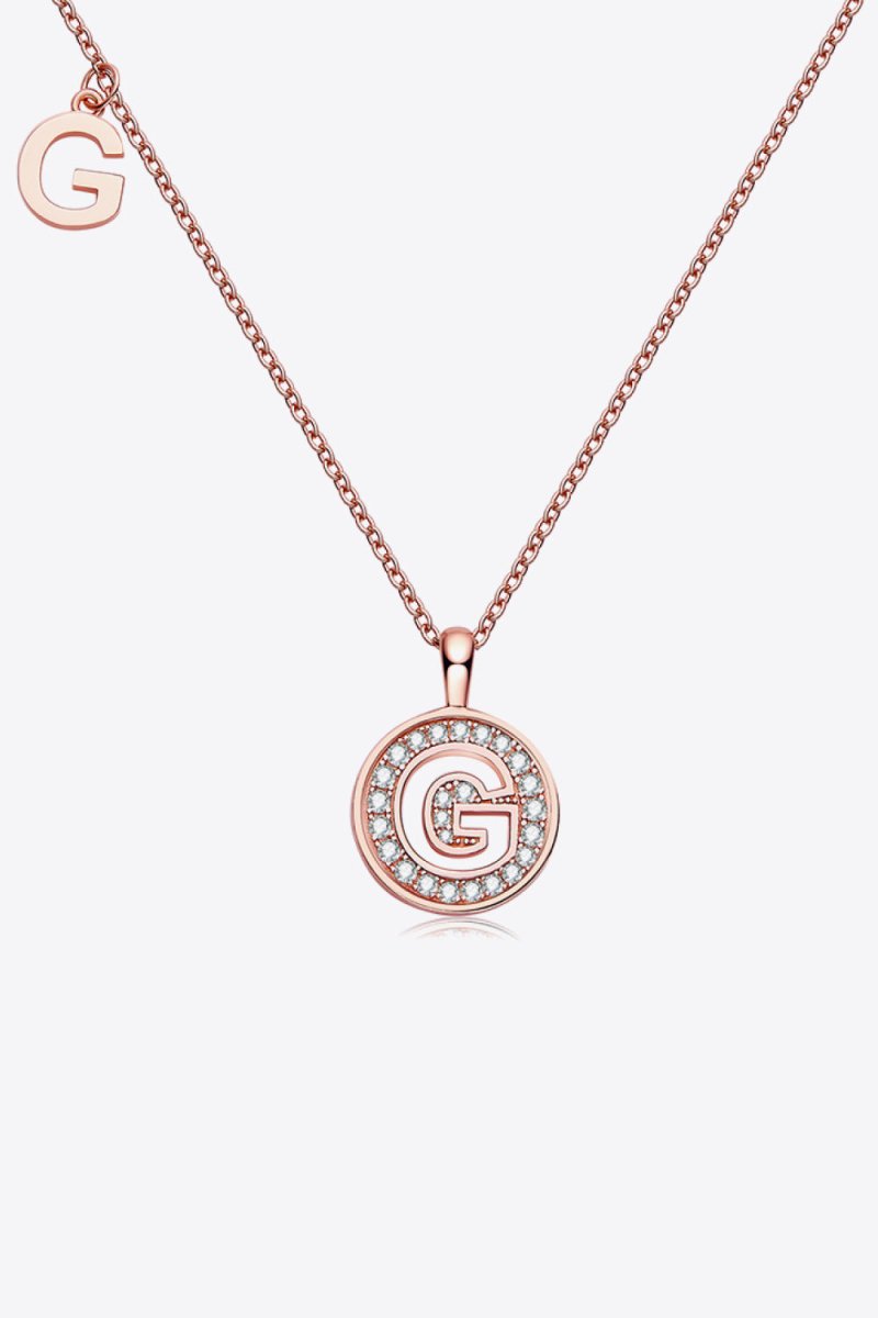 Moissanite A to J Pendant Necklace - Samuels Jewelers