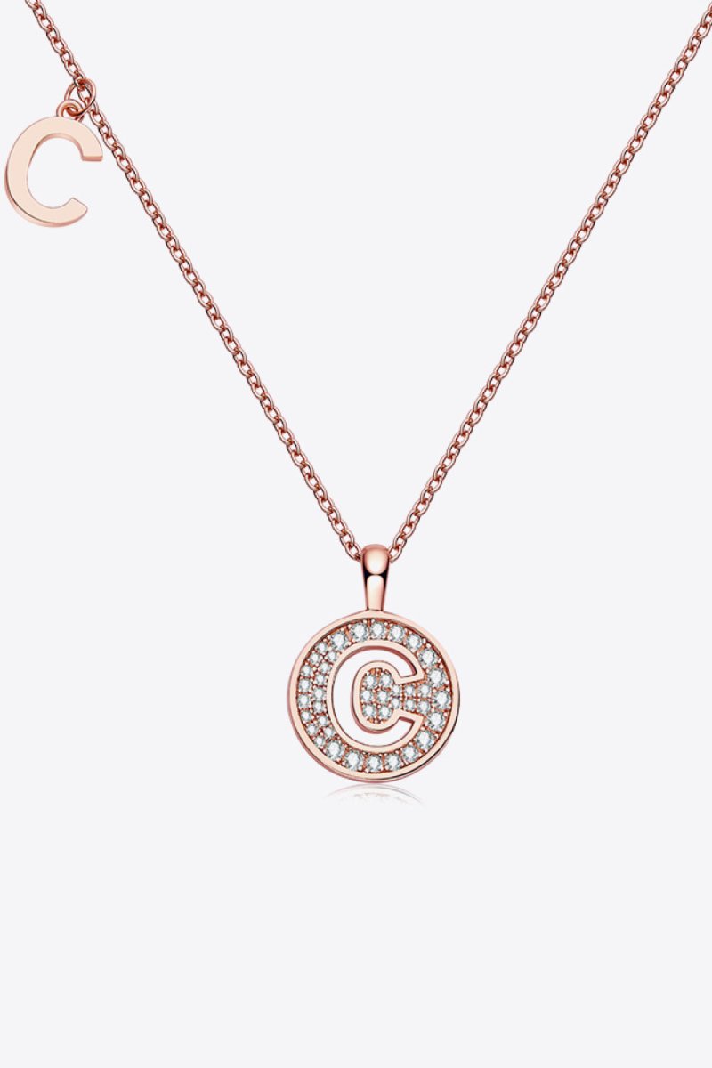 Moissanite A to J Pendant Necklace - Samuels Jewelers