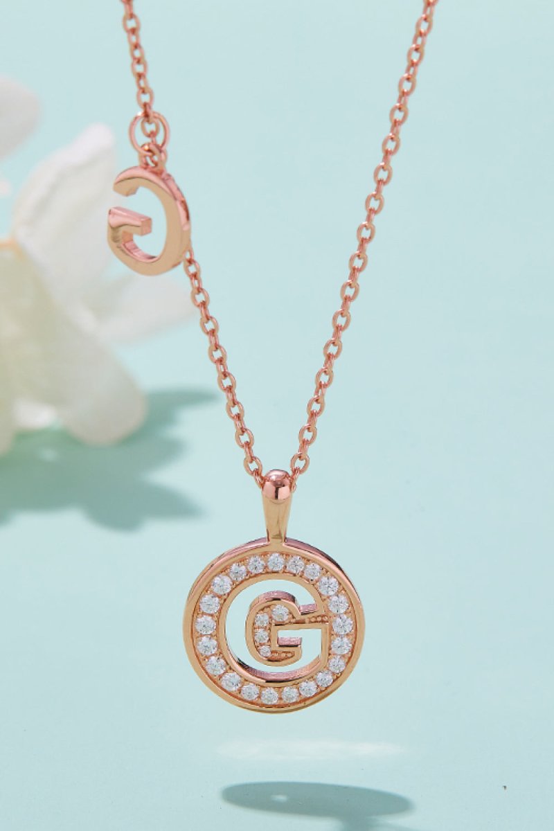 Moissanite A to J Pendant Necklace - Samuels Jewelers