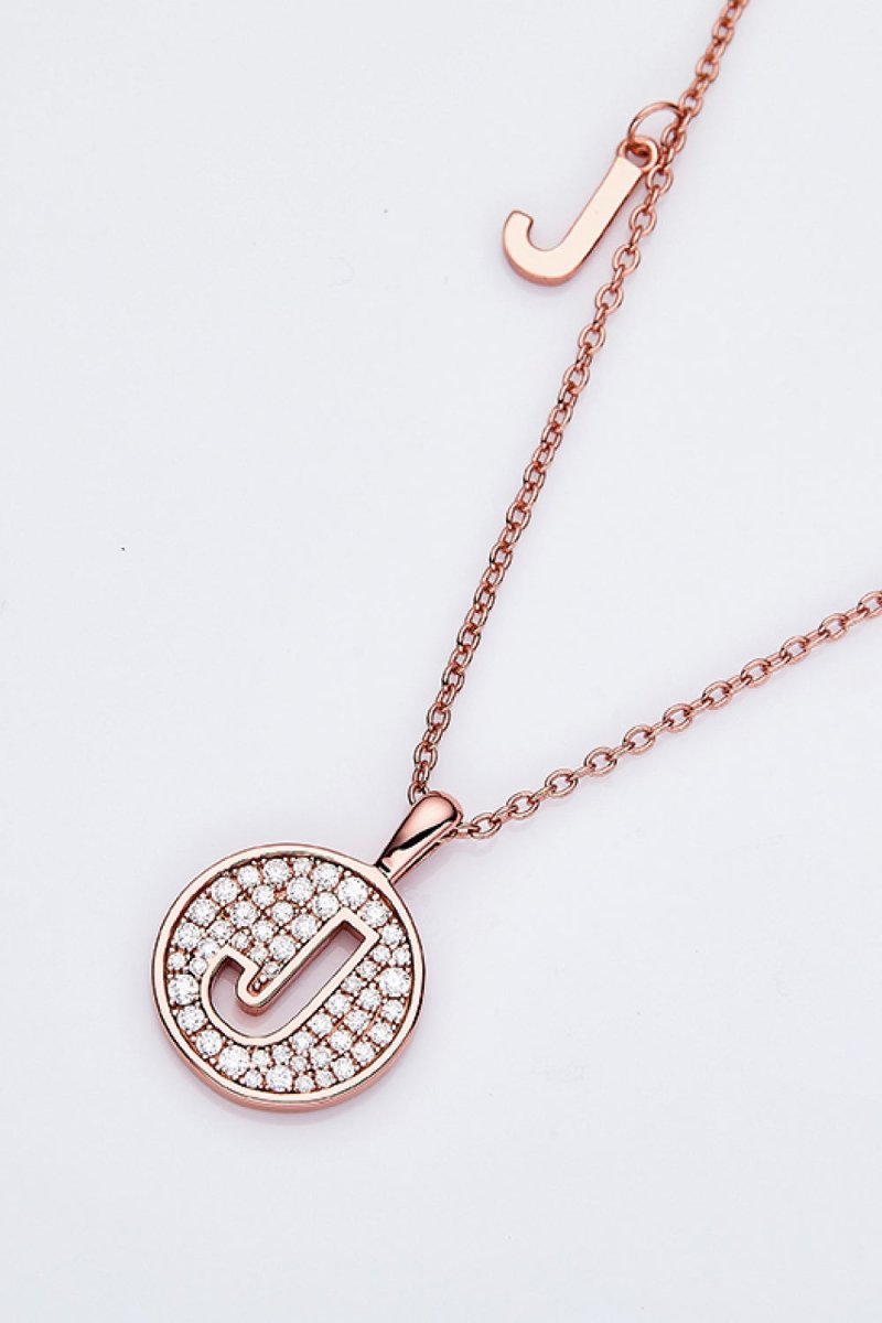 Moissanite A to J Pendant Necklace - Samuels Jewelers