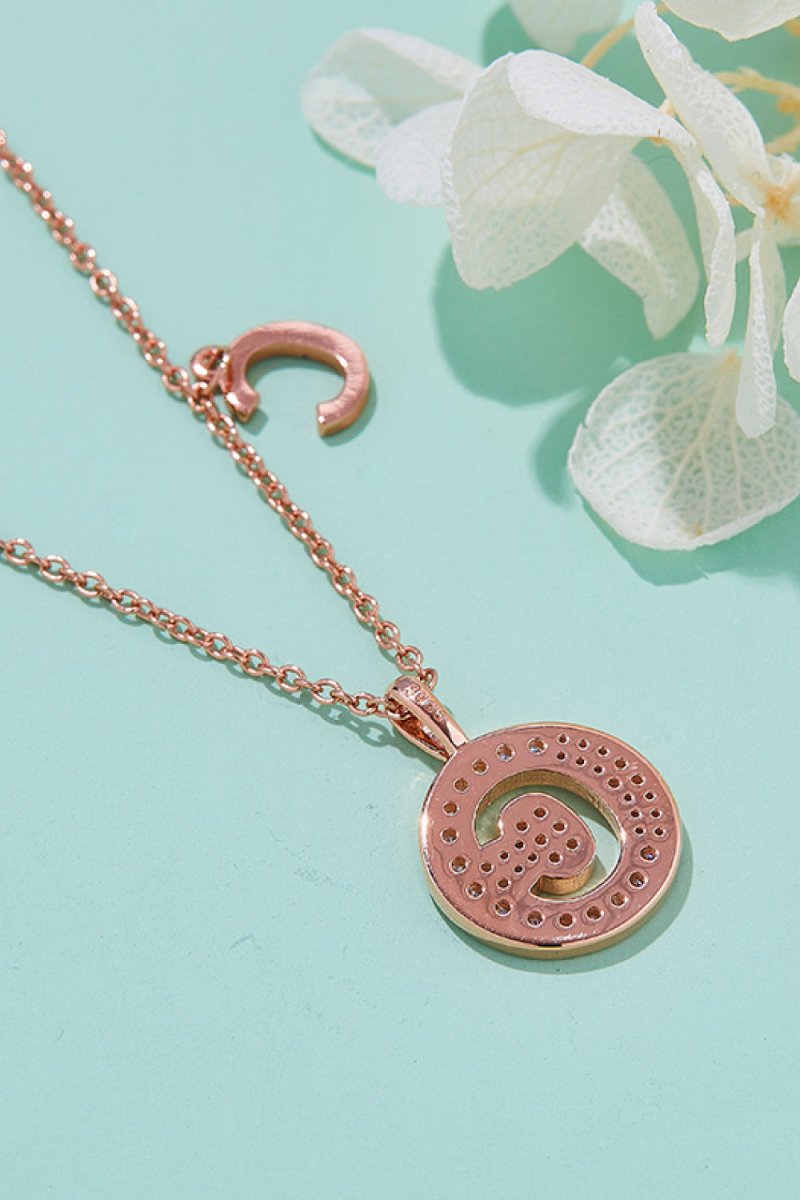 Moissanite A to J Pendant Necklace - Samuels Jewelers