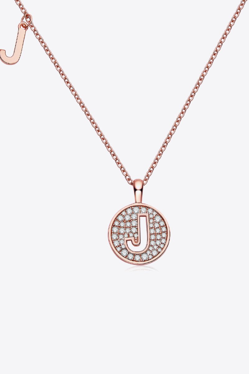 Moissanite A to J Pendant Necklace - Samuels Jewelers