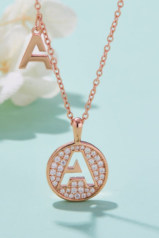 Moissanite A to J Pendant Necklace - Samuels Jewelers