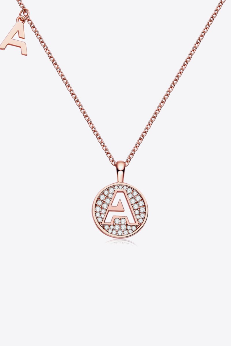 Moissanite A to J Pendant Necklace - Samuels Jewelers