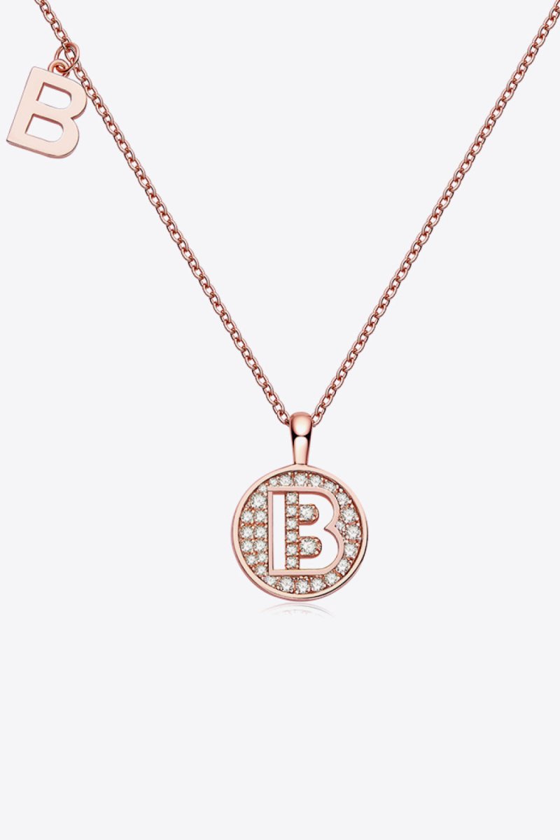 Moissanite A to J Pendant Necklace - Samuels Jewelers