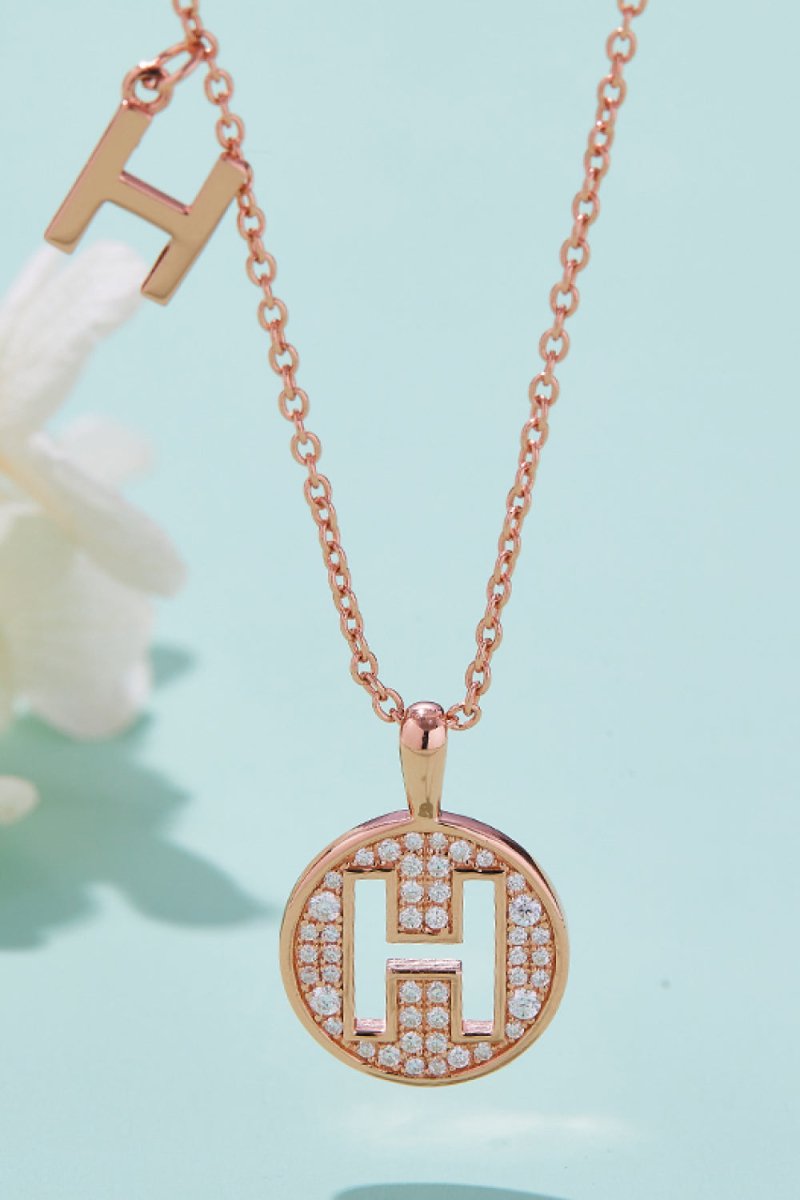 Moissanite A to J Pendant Necklace - Samuels Jewelers