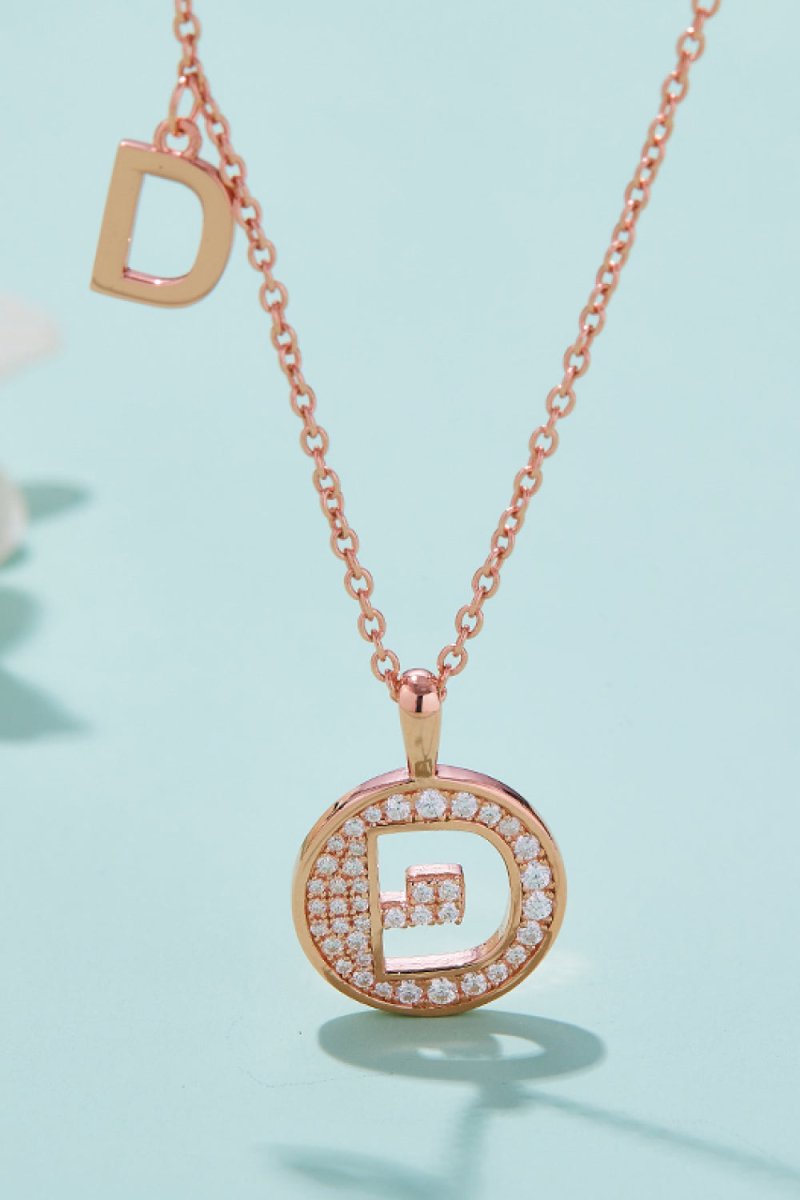 Moissanite A to J Pendant Necklace - Samuels Jewelers