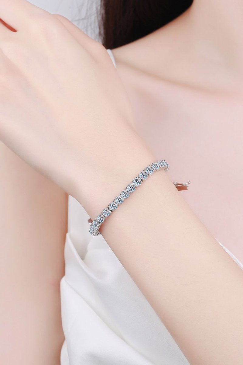 4.9 Carat Moissanite Bracelet - 925 Sterling Silver - Samuels Jewelers