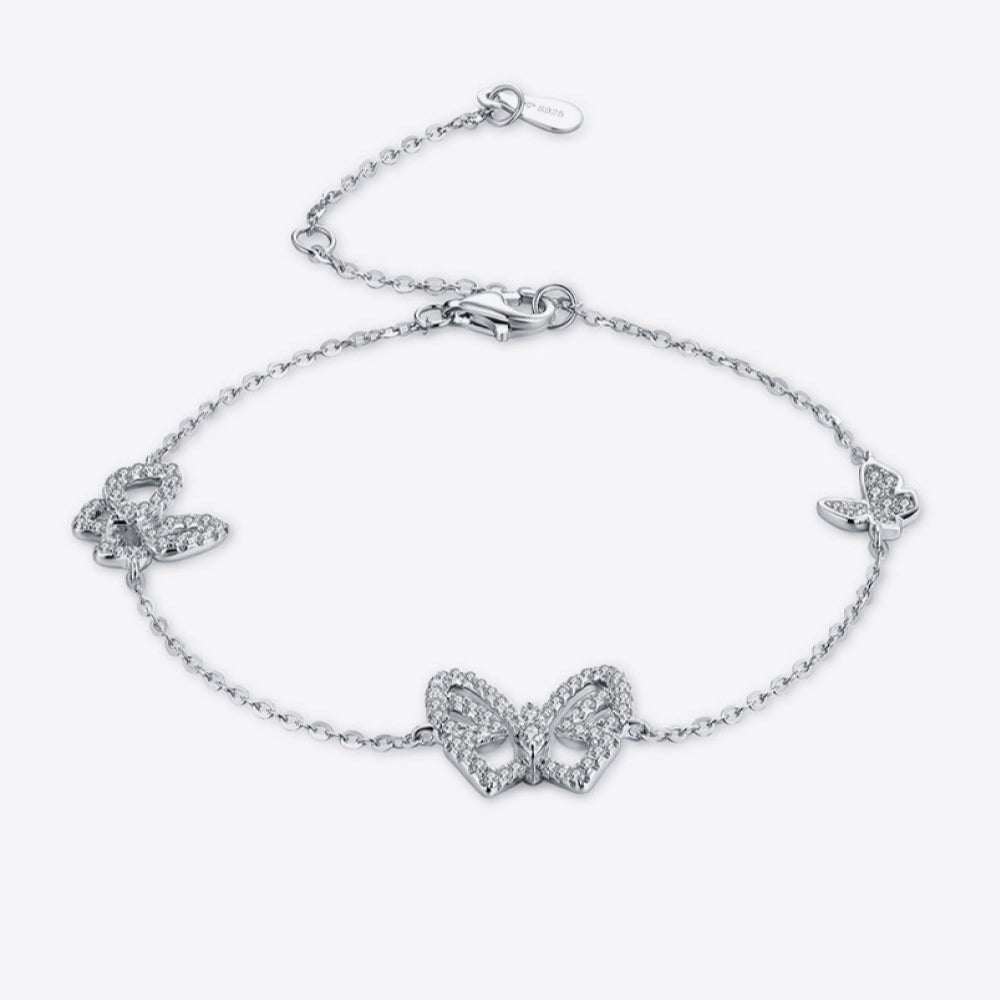 Moissanite Butterfly Shape Bracelet - Samuels Jewelers