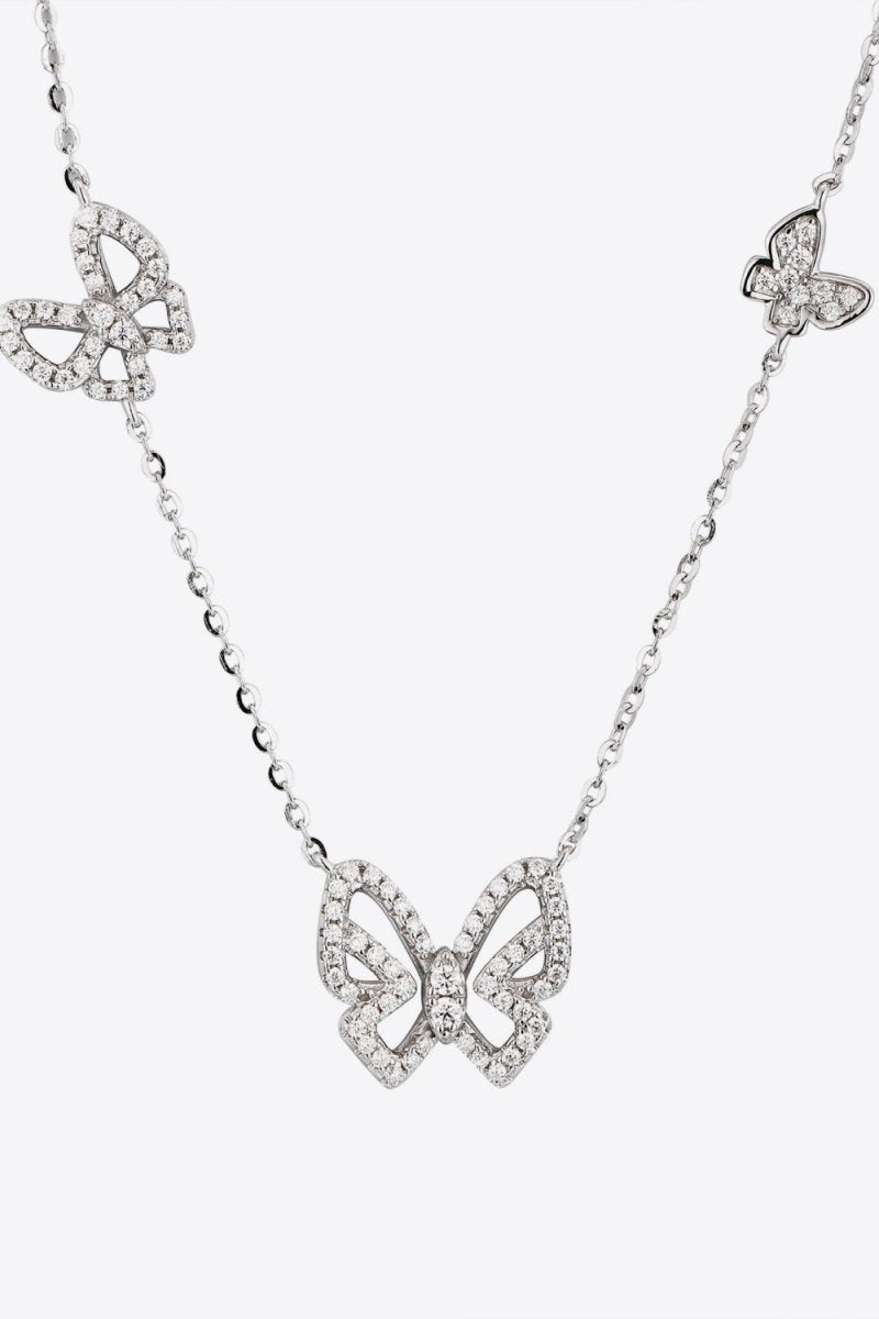 Moissanite Butterfly Shape Necklace - Samuels Jewelers