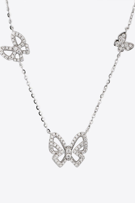 Moissanite Butterfly Shape Necklace - Samuels Jewelers