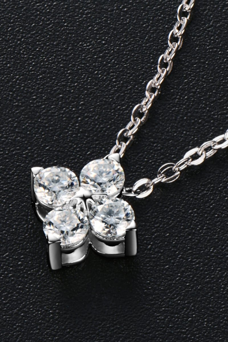 Moissanite Four Leaf Clover Pendant Necklace - Samuels Jewelers
