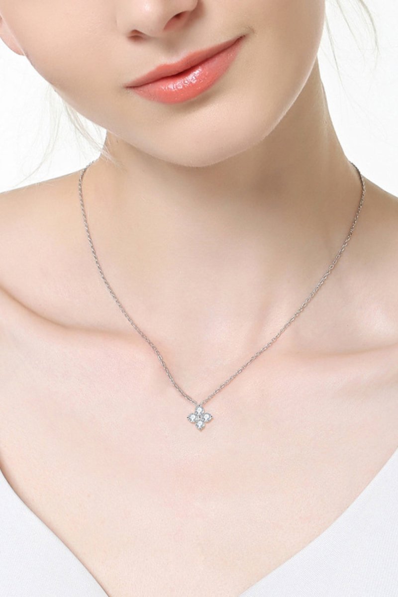 Moissanite Four Leaf Clover Pendant Necklace - Samuels Jewelers