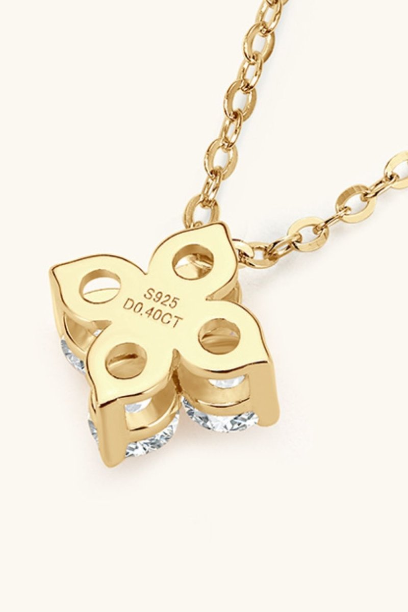 Moissanite Four Leaf Clover Pendant Necklace - Samuels Jewelers