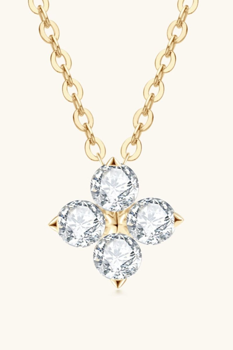Moissanite Four Leaf Clover Pendant Necklace - Samuels Jewelers