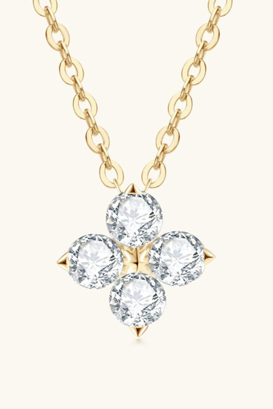 Moissanite Four Leaf Clover Pendant Necklace - Samuels Jewelers