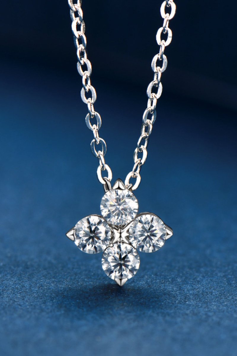 Moissanite Four Leaf Clover Pendant Necklace - Samuels Jewelers
