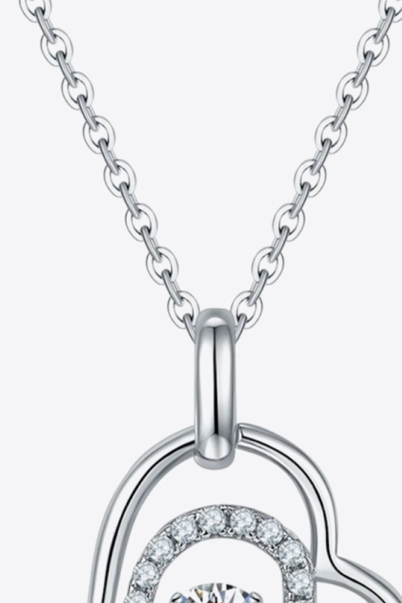 Moissanite Heart Pendant Necklace - Samuels Jewelers