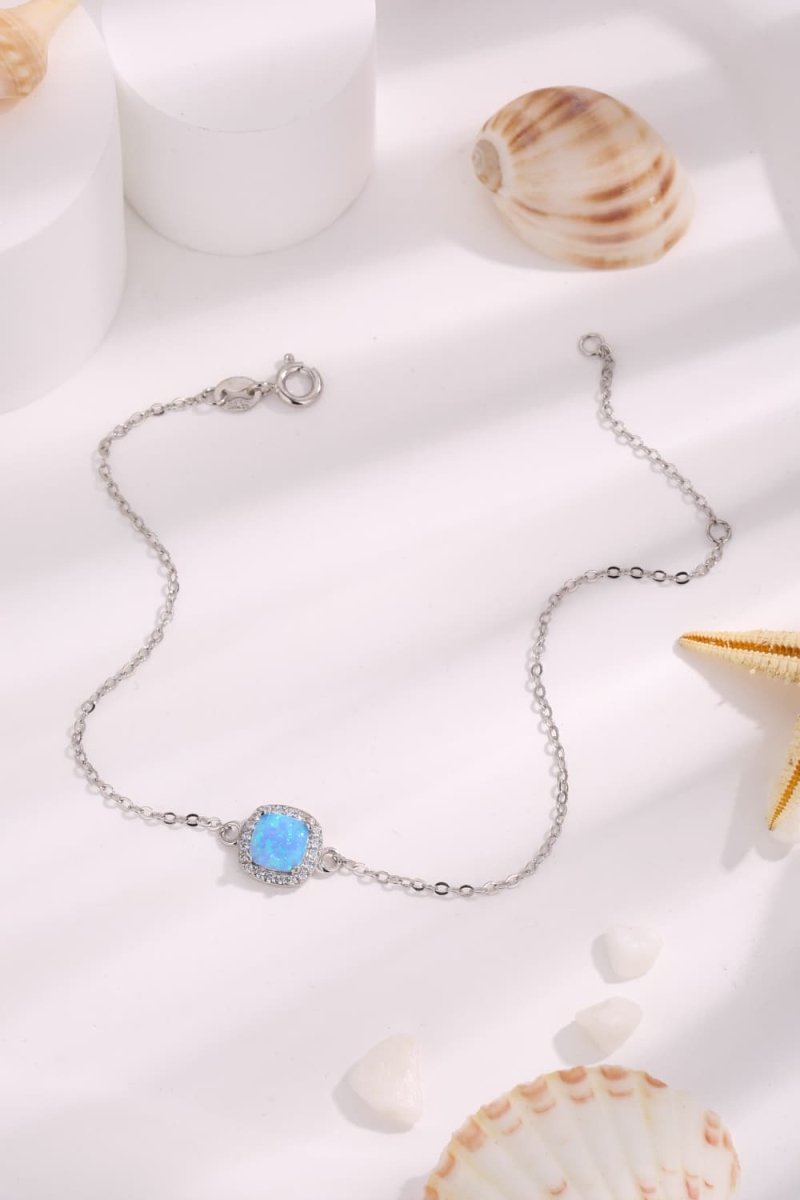 Opal Bracelet - Platinum Plated Jewelry - Samuels Jewelers