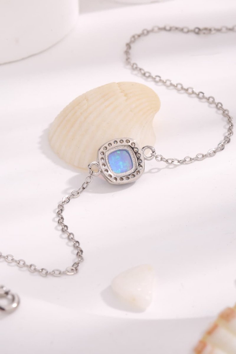 Opal Bracelet - Platinum Plated Jewelry - Samuels Jewelers