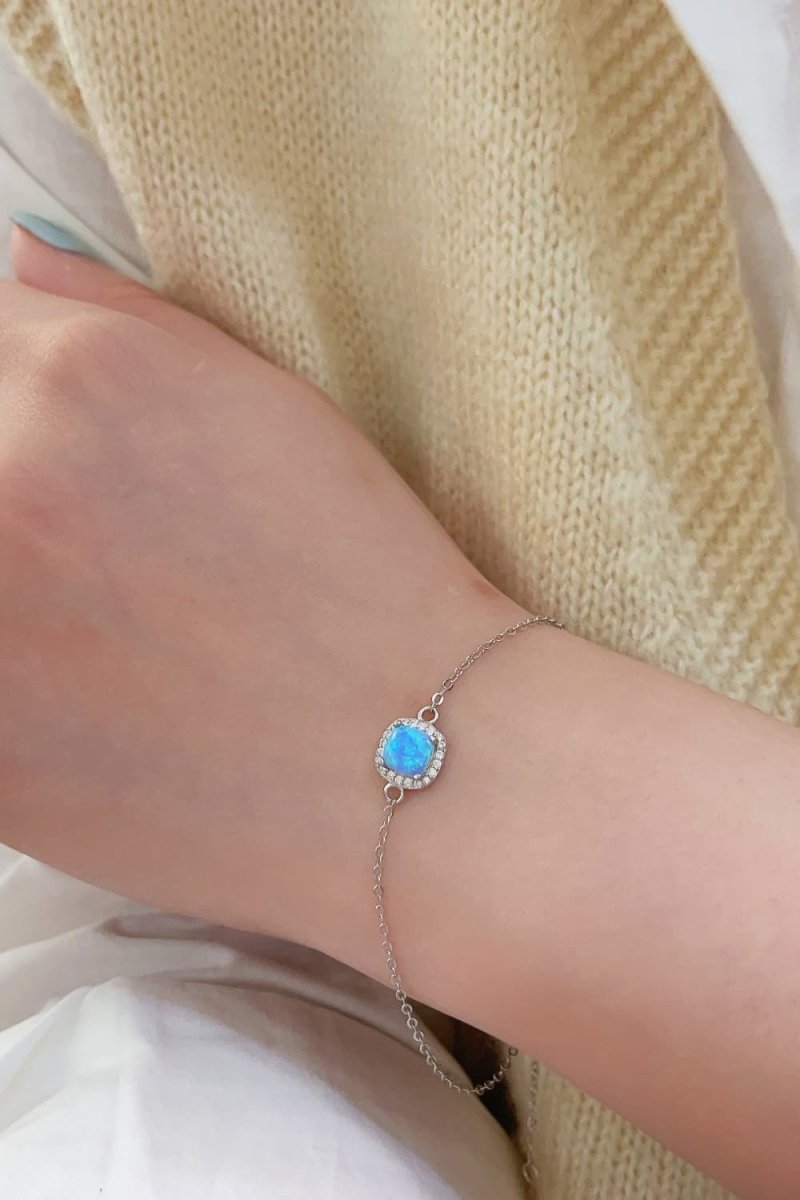 Opal Bracelet - Platinum Plated Jewelry - Samuels Jewelers