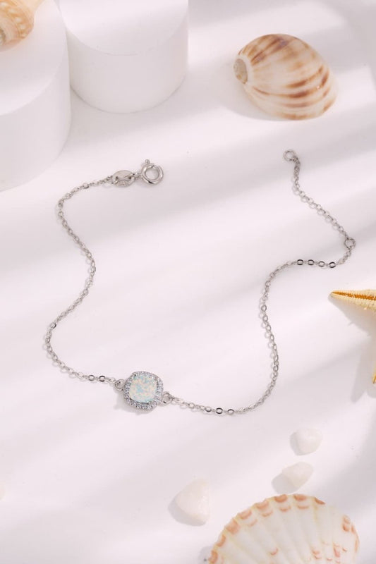 Opal Bracelet - Platinum Plated Jewelry - Samuels Jewelers