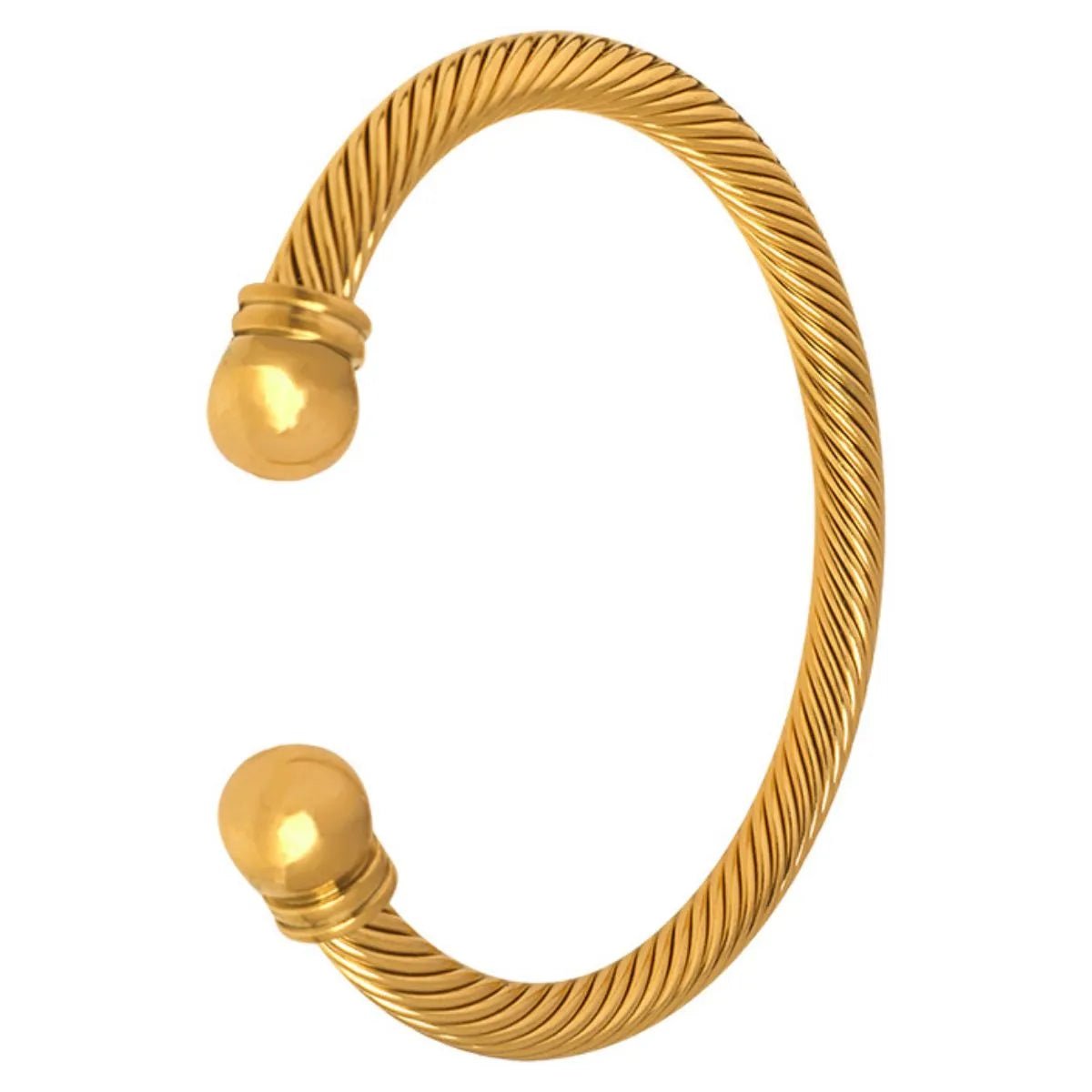 Twisted Cable Cuff Bracelet - 18K Gold Plated - Samuels Jewelers