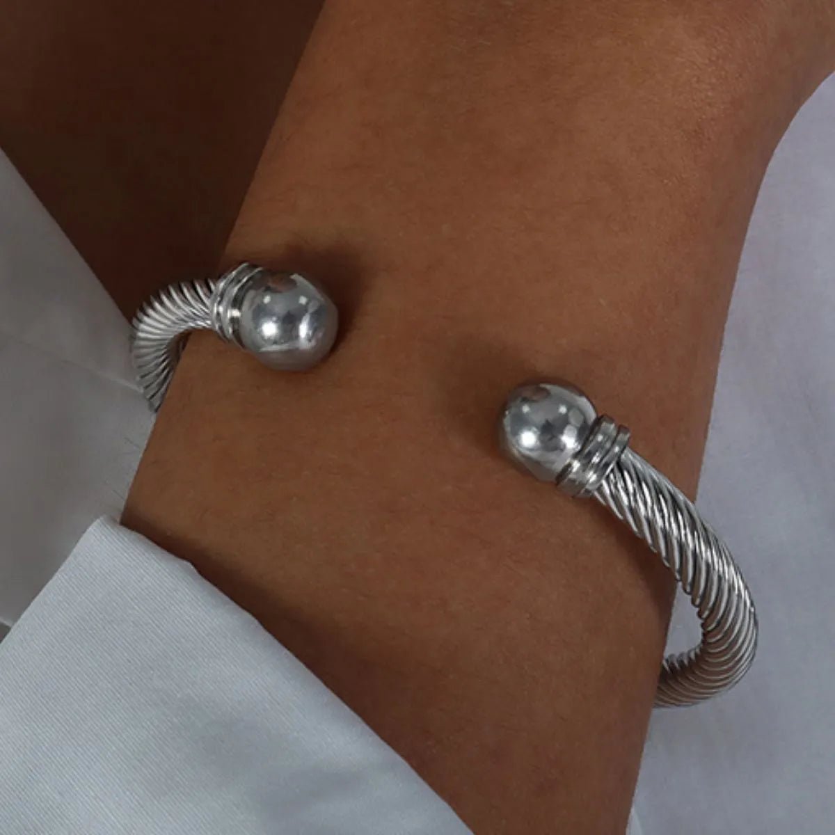 Twisted Cable Cuff Bracelet - 18K Gold Plated - Samuels Jewelers