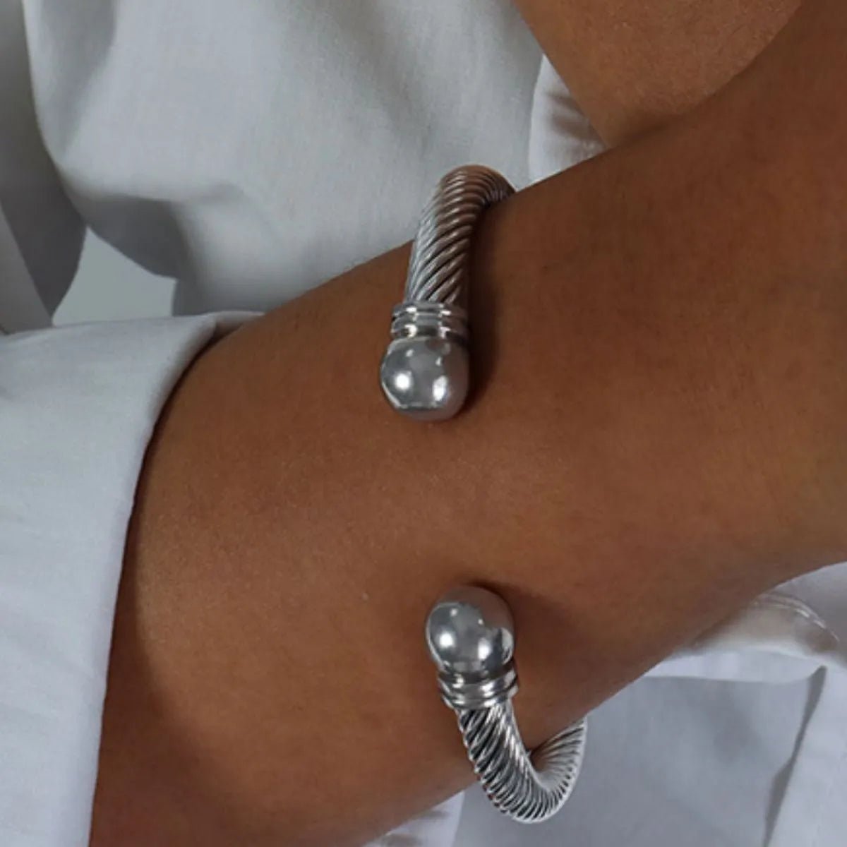 Twisted Cable Cuff Bracelet - 18K Gold Plated - Samuels Jewelers