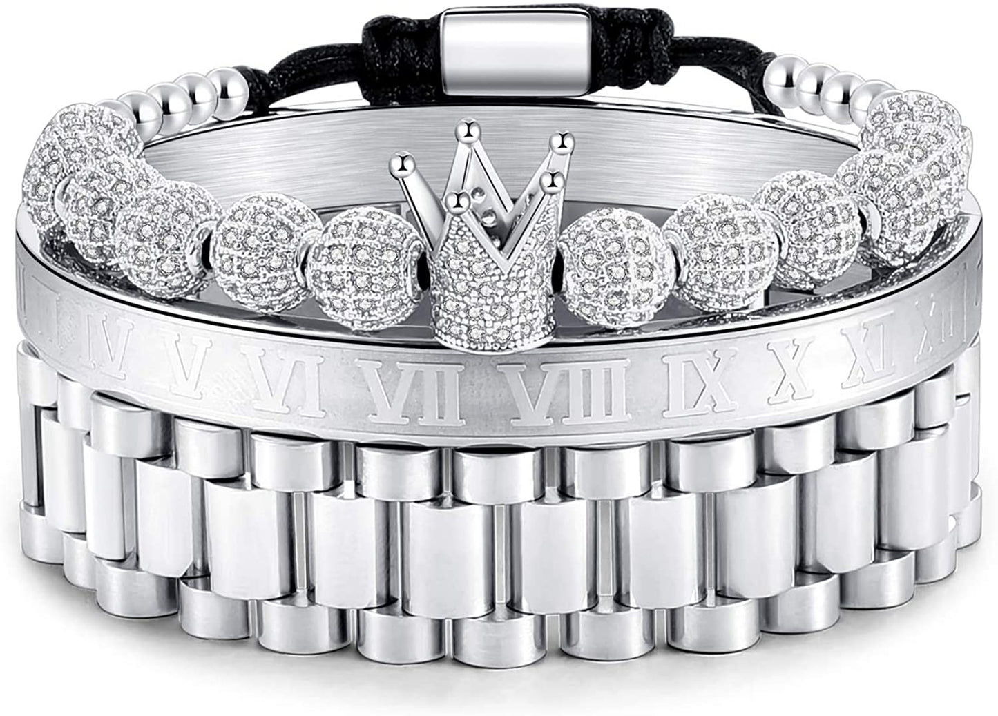 Imperial Crown King Gold Bracelets for Men Luxury Charm Fashion Cuff Bangle Jewelry - Samuels Jewelers