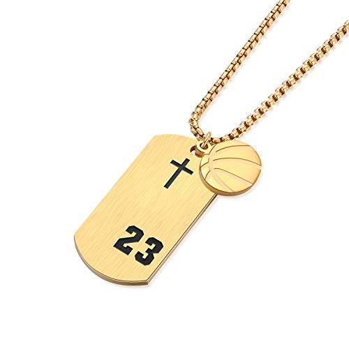 Basketball Player 23 Cross Pendant I Can Do All Things Bible Verse Necklace - Samuels Jewelers