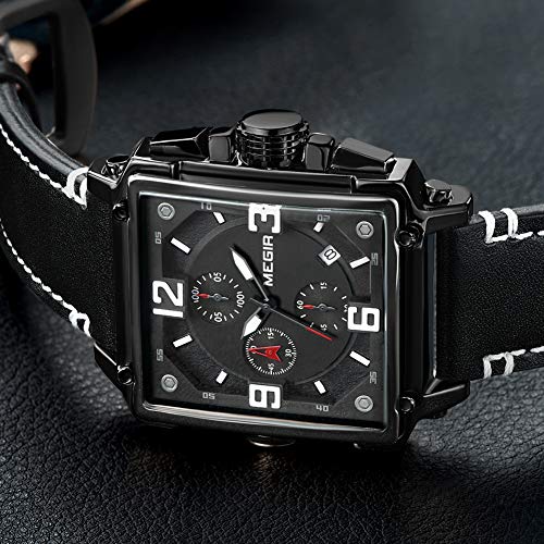 Men's Analogue Army Military Chronograph Luminous Quartz Watch Fashion Leather Strap - Samuels Jewelers