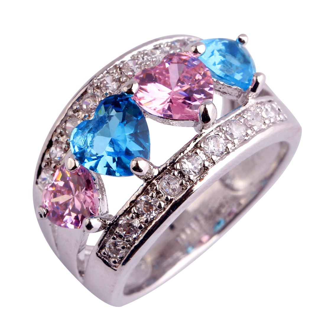 925 Sterling Silver 4 CTTW Topaz Engagement Filled Ring - Samuels Jewelers