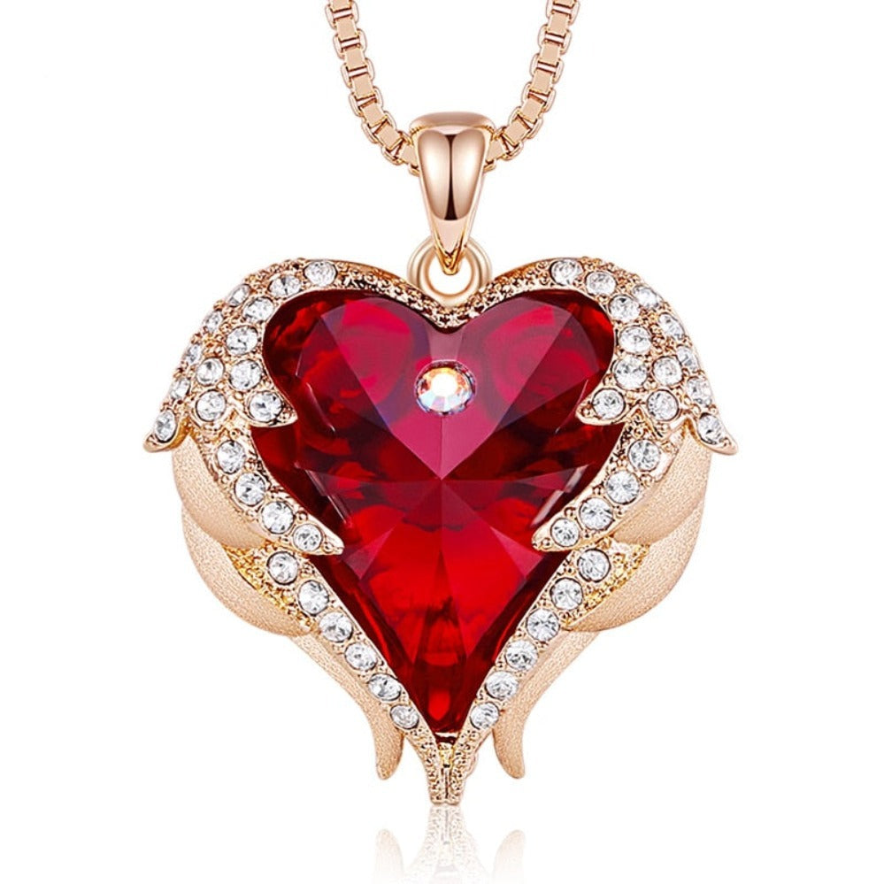 Rose Gold Necklace Embellished with Crystals Fine Pendant Necklace - Samuels Jewelers