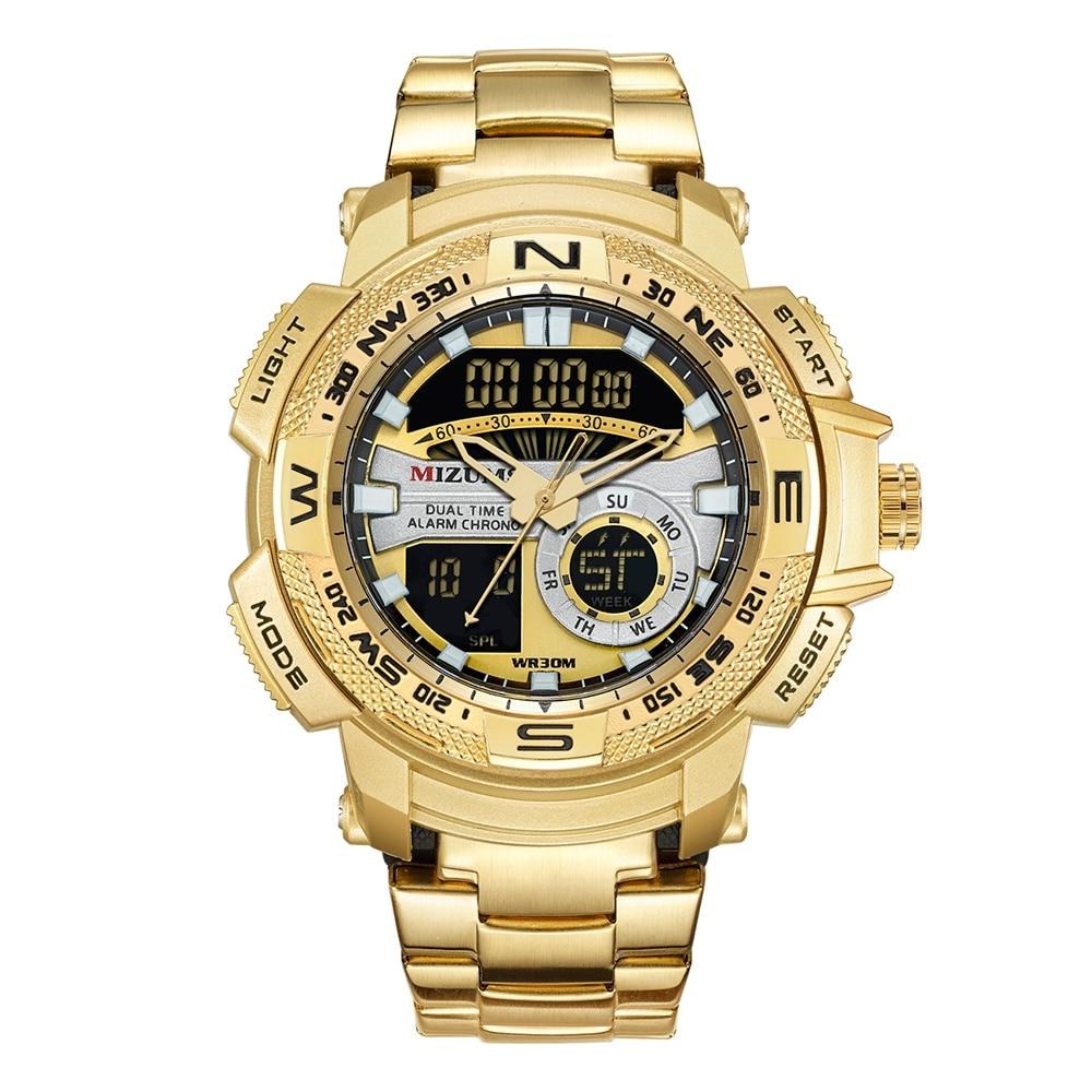 Gold Watch Luxury Brand Waterproof Digital Men Wristwatch - Samuels Jewelers