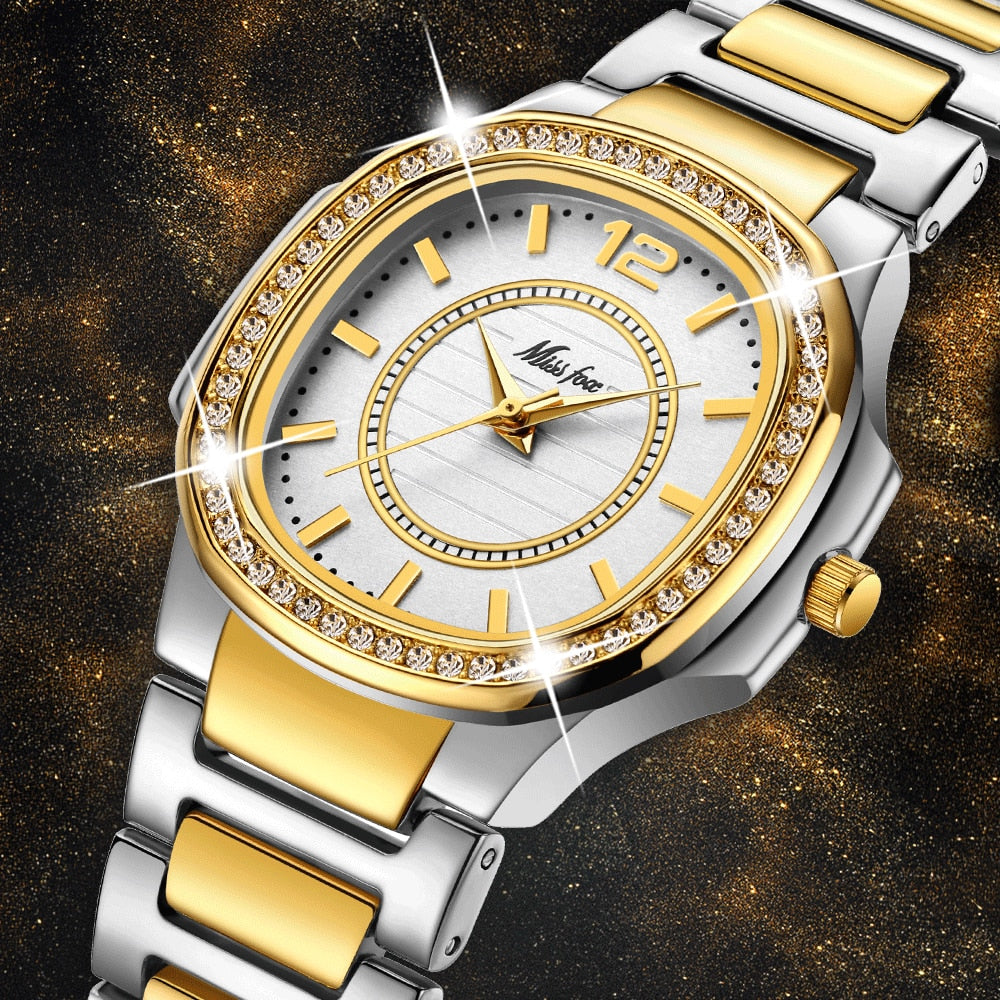 Women Fashion Watch Geneva Designer Luxury Brand Diamond Quartz Gold Wrist Watch - Samuels Jewelers
