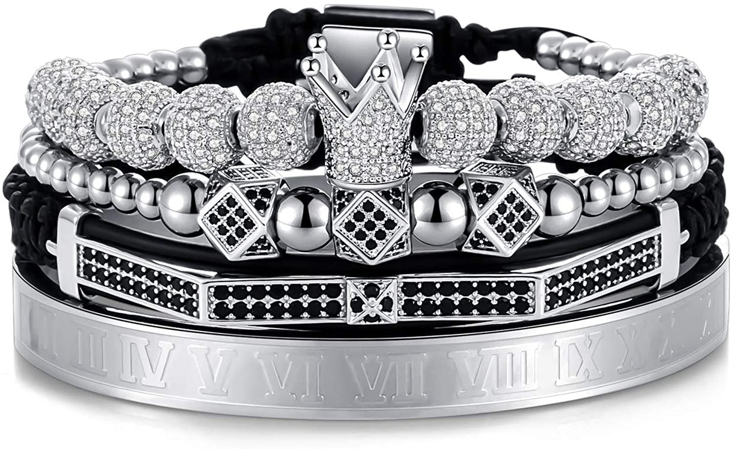 Imperial Crown King Gold Bracelets for Men Luxury Charm Fashion Cuff Bangle Jewelry - Samuels Jewelers