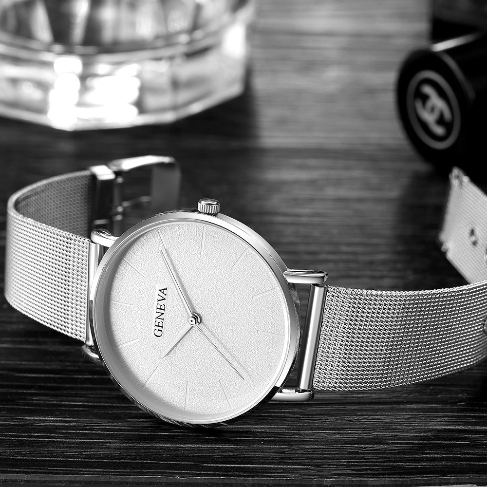Women Watch Rose Gold Silver - Samuels Jewelers