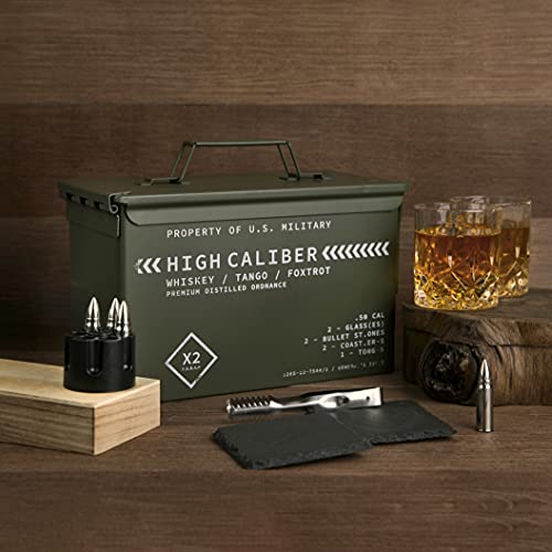 Whiskey Glasses And Stones Set In Unique Tactical Box Display - Samuels Jewelers