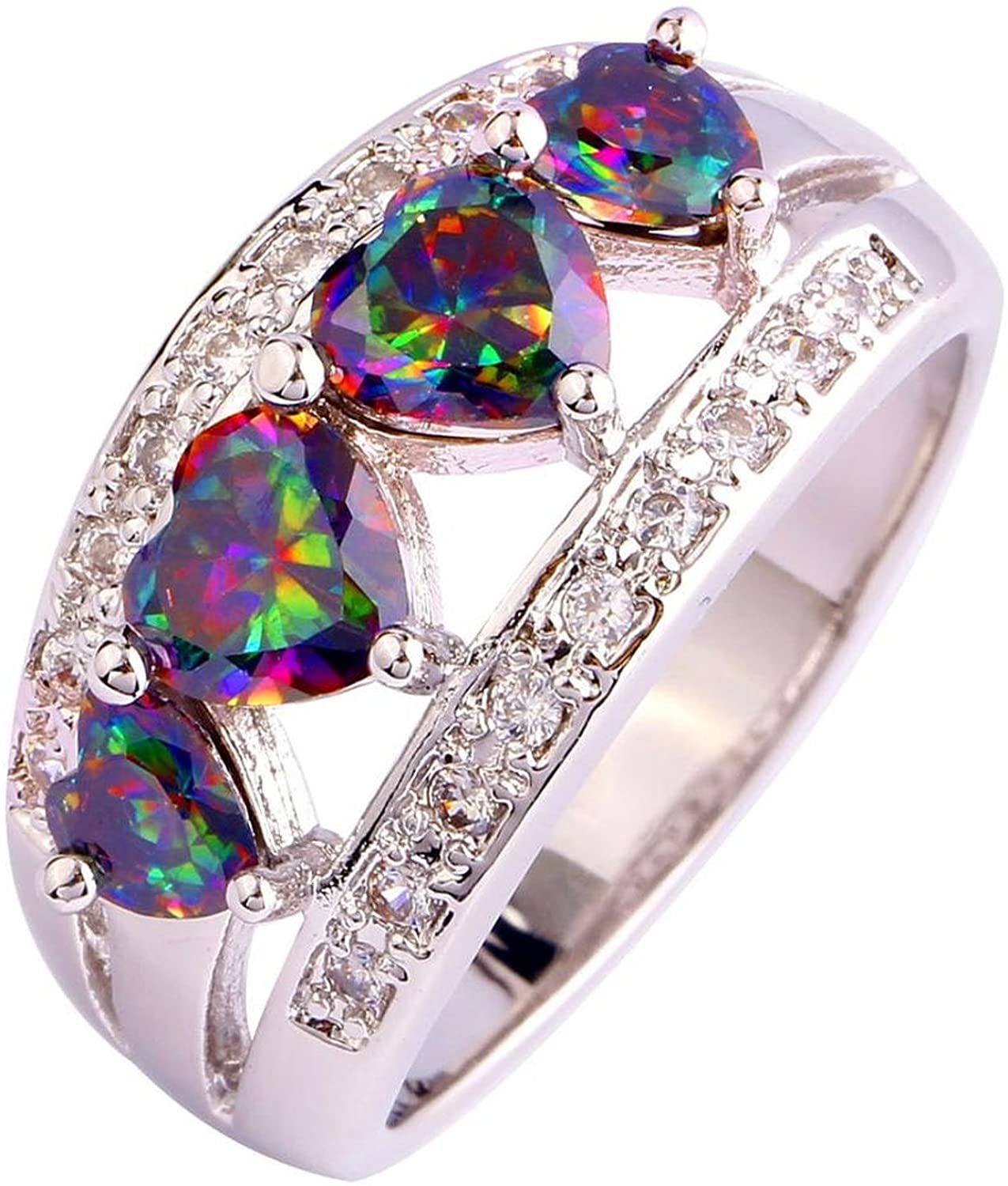 925 Sterling Silver 4 CTTW Topaz Engagement Filled Ring - Samuels Jewelers