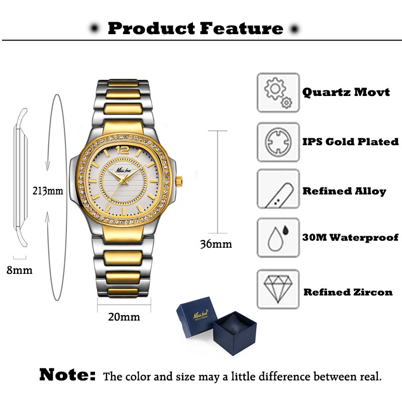 Women Fashion Watch Geneva Designer Luxury Brand Diamond Quartz Gold Wrist Watch - Samuels Jewelers