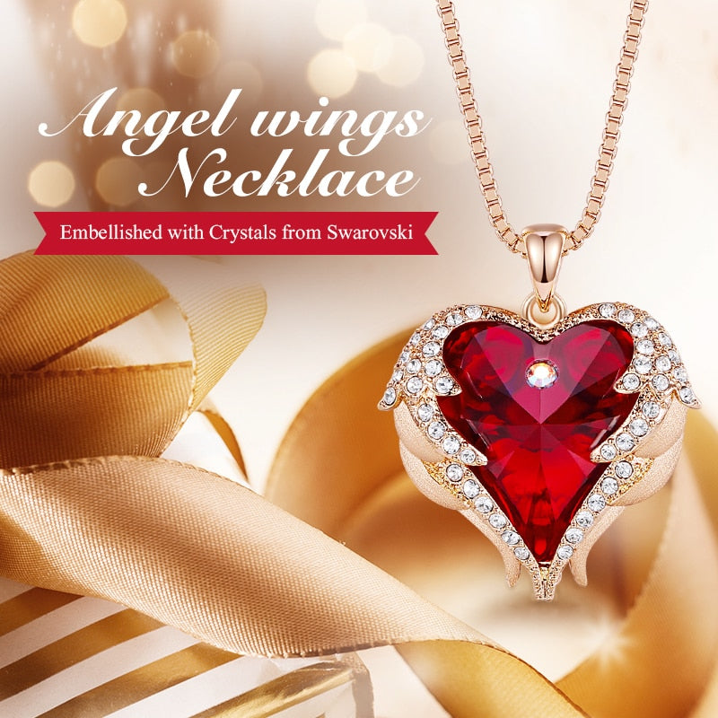 Rose Gold Necklace Embellished with Crystals Fine Pendant Necklace - Samuels Jewelers
