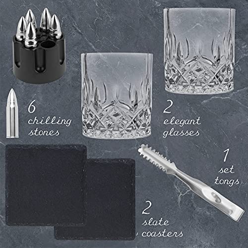 Whiskey Glasses And Stones Set In Unique Tactical Box Display - Samuels Jewelers