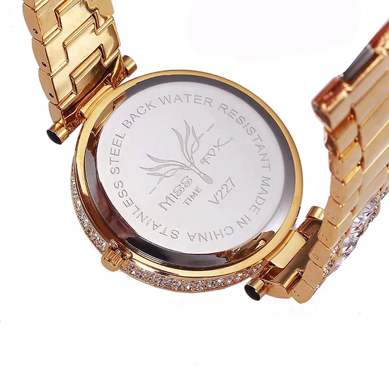 Quartz Gold Watch Crystal Diamond Leopard - Samuels Jewelers