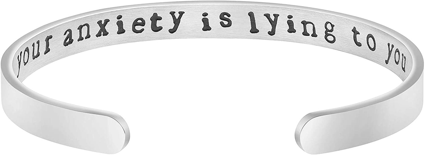 Personalized Engraved Mantra Cuff Bangle Crown Bracelet - Samuels Jewelers